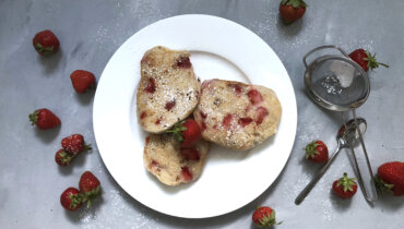 Panista_Blog_Tipp_Glutenfreie Erdbeeren Pancakes